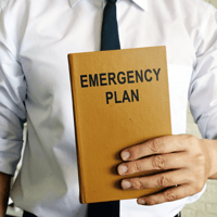man with emergency plan